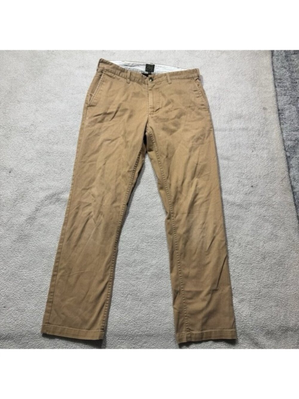 Obey Pants Mens 32 Khaki Tan Travelers Chino Mid Rise Back Besom Pockets 31x30